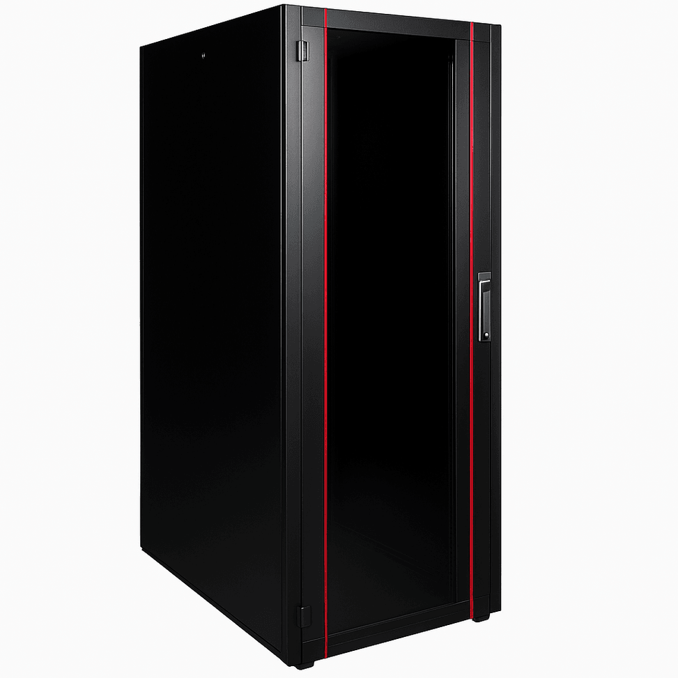 Armoire hyperline Lande 36U 19P 600x1000mm avec porte avant en verre à ouverture (LN-HL36U6010-BL-B) — image 1