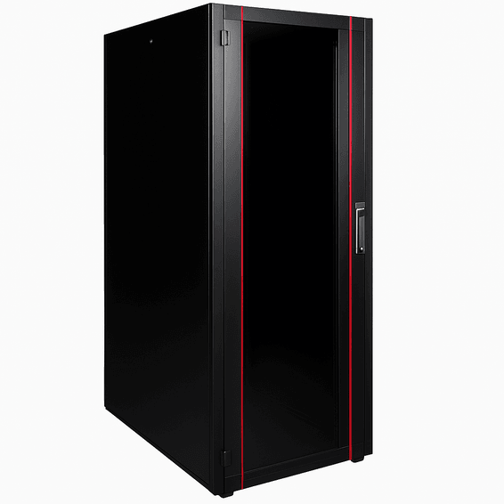 Armoire hyperline Lande 36U 19P 600x1000mm avec porte avant en verre à ouverture (LN-HL36U6010-BL-B)