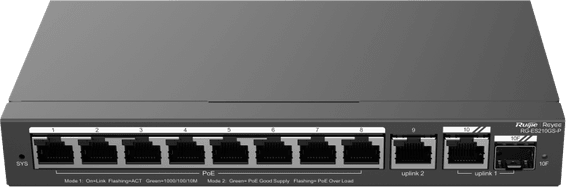 Switch Administrable Reyee RG-ES210GS-P 8 ports PoE / 1 SFP 120W