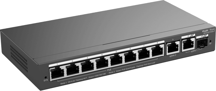 Reyee RG-ES210GS-P 8-Port PoE / 1 SFP 120W Managed Switch — image 2
