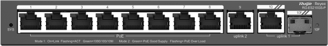 Reyee RG-ES210GS-P 8-Port PoE / 1 SFP 120W Managed Switch — image 4