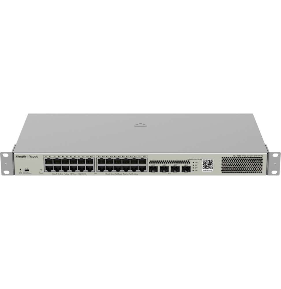 Switch L2 Administrable Reyee NBS3100-24GT4SFP-PV2 - 24 Ports PoE / 4 SFP 370W