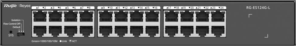 جهاز Switch Reyee RG-ES124G-L 24 منفذ Gigabit — صورة 1
