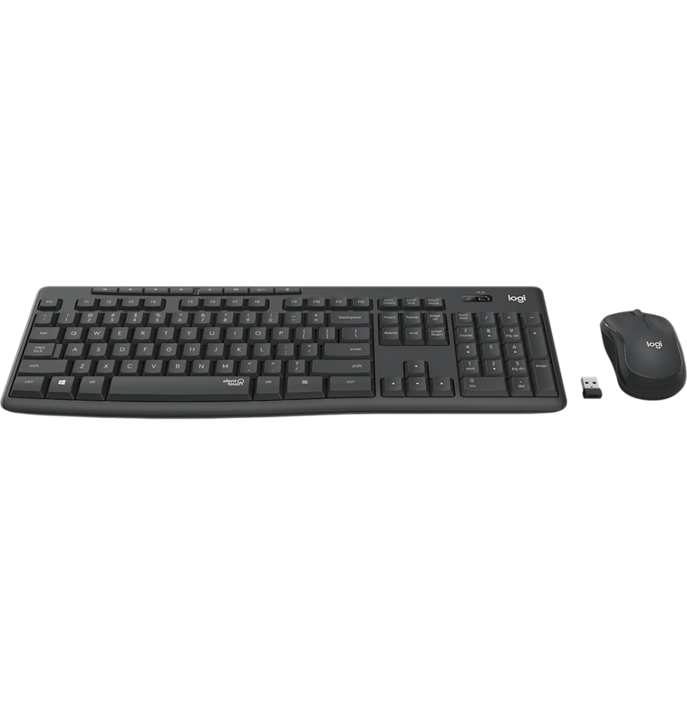 Ensemble clavier et souris sans fil Logitech MK295 Silent - AZERTY (920-009795)