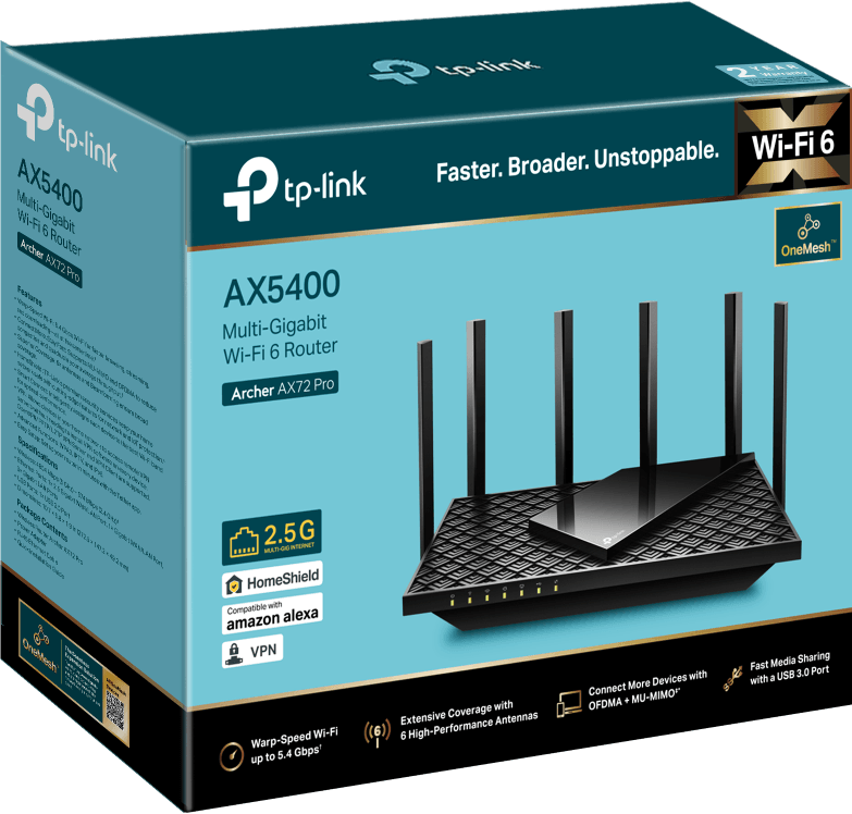 Routeur WiFi 6 TP-Link Archer AX72 Pro AX5400 bi-bande Gigabit (ARCHER AX72) — image 5