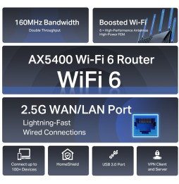 Routeur WiFi 6 TP-Link Archer AX72 Pro AX5400 bi-bande Gigabit (ARCHER AX72)