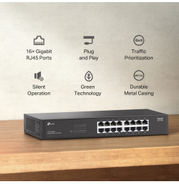Switch de bureau TP Link LS1016G non administrable 16 ports Gigabit