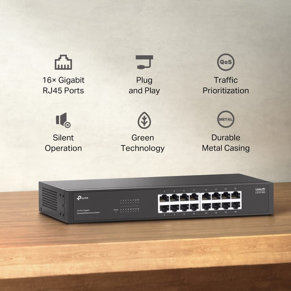 Switch de bureau TP Link LS1016G non administrable 16 ports Gigabit — image 5
