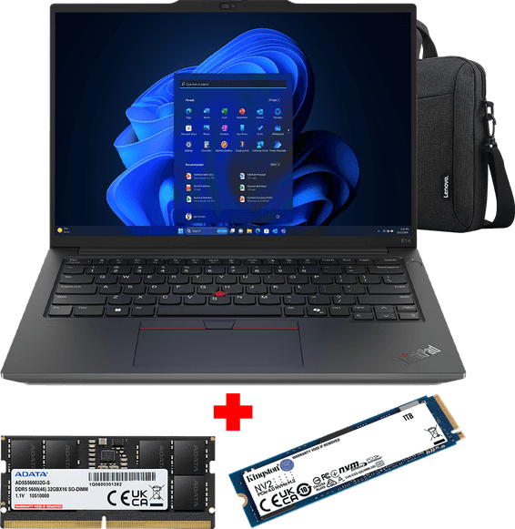 Pack Lenovo ThinkPad E14 Gen 6 + SSD Kingston NVMe 1 To + RAM ADATA 16GB DDR5-5600MHz