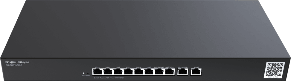 راوتر VPN عالي الأداء Reyee سلسلة EG300 10 منافذ (RG-EG310GH-E) — صورة 1