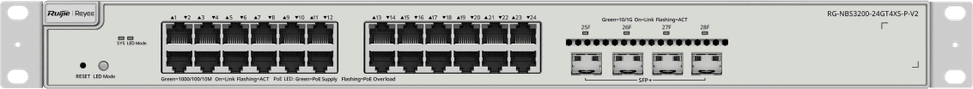 Reyee NBS3200-24GT4XS-P-V2 L2+ Managed Switch 24 ports / 4 SFP 370W — image 2