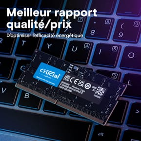 Barrette mémoire Crucial SO-DIMM 8GB DDR5-5600 MHz - PC Portable (CT8G56C46S5) — image 3