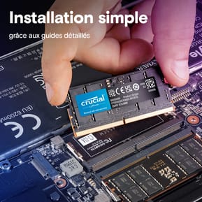 Barrette mémoire Crucial SO-DIMM 8GB DDR5-5600 MHz - PC Portable (CT8G56C46S5) — image 2