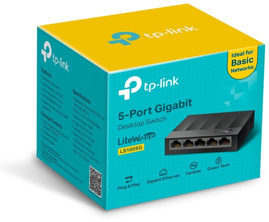 Switch de bureau TP Link LS1005G non administrable 5 ports Gigabit — image 4