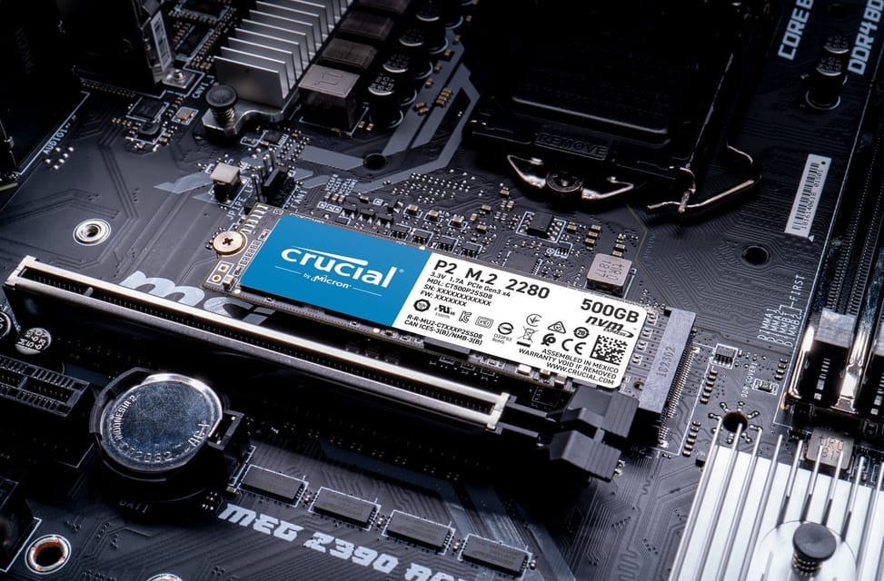 Disque Dur interne SSD Crucial P2 M.2 2280 PCIe Gen 3 x4 NVMe 3D NAND 1 To (CT1000P2SSD8) — image 3