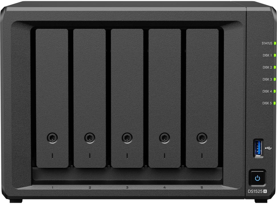 خادم NAS بـ5 حجرات Synology DiskStation DS1525+ — صورة 1