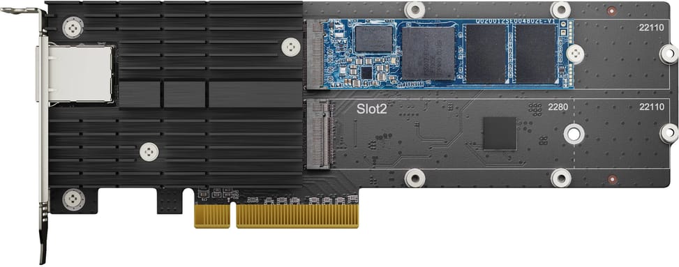 Carte adaptateur Synology 1port 10GbE RJ45 + SSD M.2 combiné (E10M20-T1) — image 3