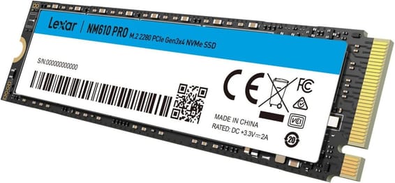 Disque Dur interne SSD Lexar NM610 Pro M.2 2280 PCIe Gen3x4 NVMe 1 To (LNM610P001T-RNNNG)