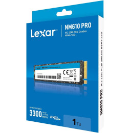 Disque Dur interne SSD Lexar NM610 Pro M.2 2280 PCIe Gen3x4 NVMe 1 To (LNM610P001T-RNNNG)