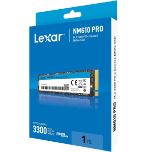 Disque Dur interne SSD Lexar NM610 Pro M.2 2280 PCIe Gen3x4 NVMe 1 To (LNM610P001T-RNNNG)