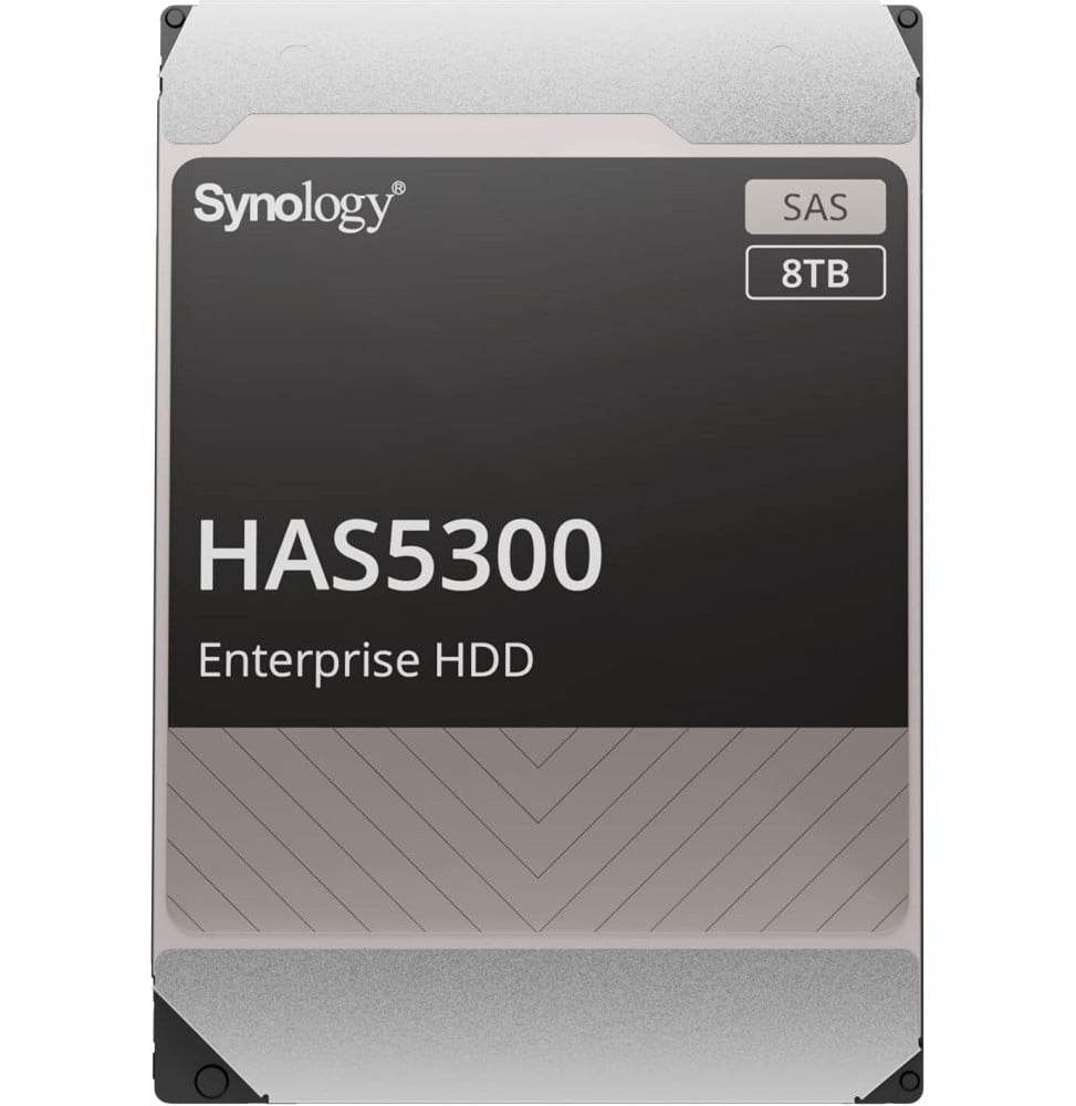 Disque Dur interne Synology HAS5300 SATA 3,5" série Enterprise HDD SAS 8 To pour NAS (HAS5300-8T)