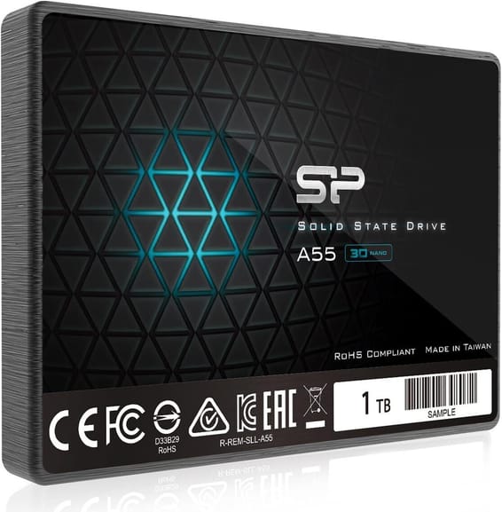 Disque dur interne SSD Silicon Power A55 2.5" 3D NAND 1To (SP001TBSS3A55S25)