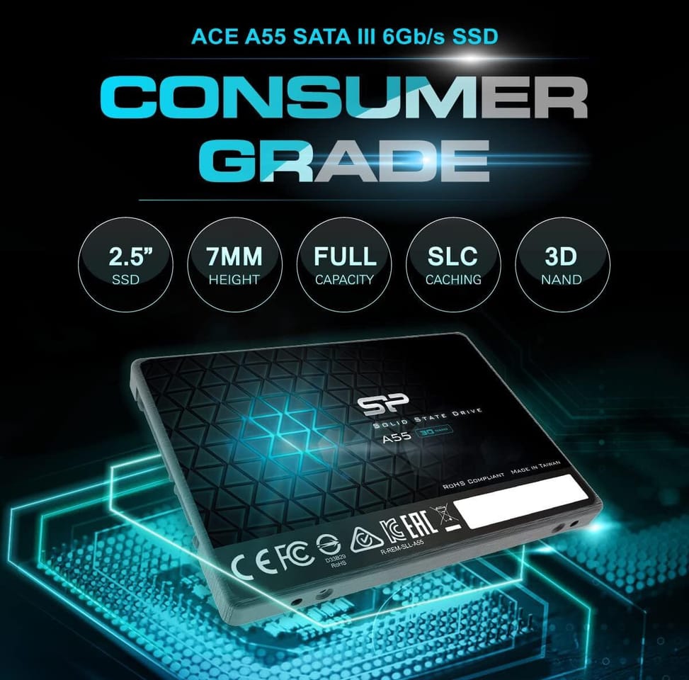 Disque dur interne SSD Silicon Power A55 2.5" 3D NAND 1To (SP001TBSS3A55S25) — image 2