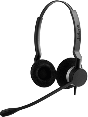 Casque-micro stéréo Jabra BIZ 2300 Duo Anti-Bruit + Cordon Jabra GN 1216 pour Avaya type: QD (2309-820-104 + 88001-03)