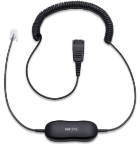 Micro-casque Jabra Biz 1500 Duo - Antibruit + Cordon Jabra GN 1216 pour Avaya type: QD (1519-0154 + 88001-03)