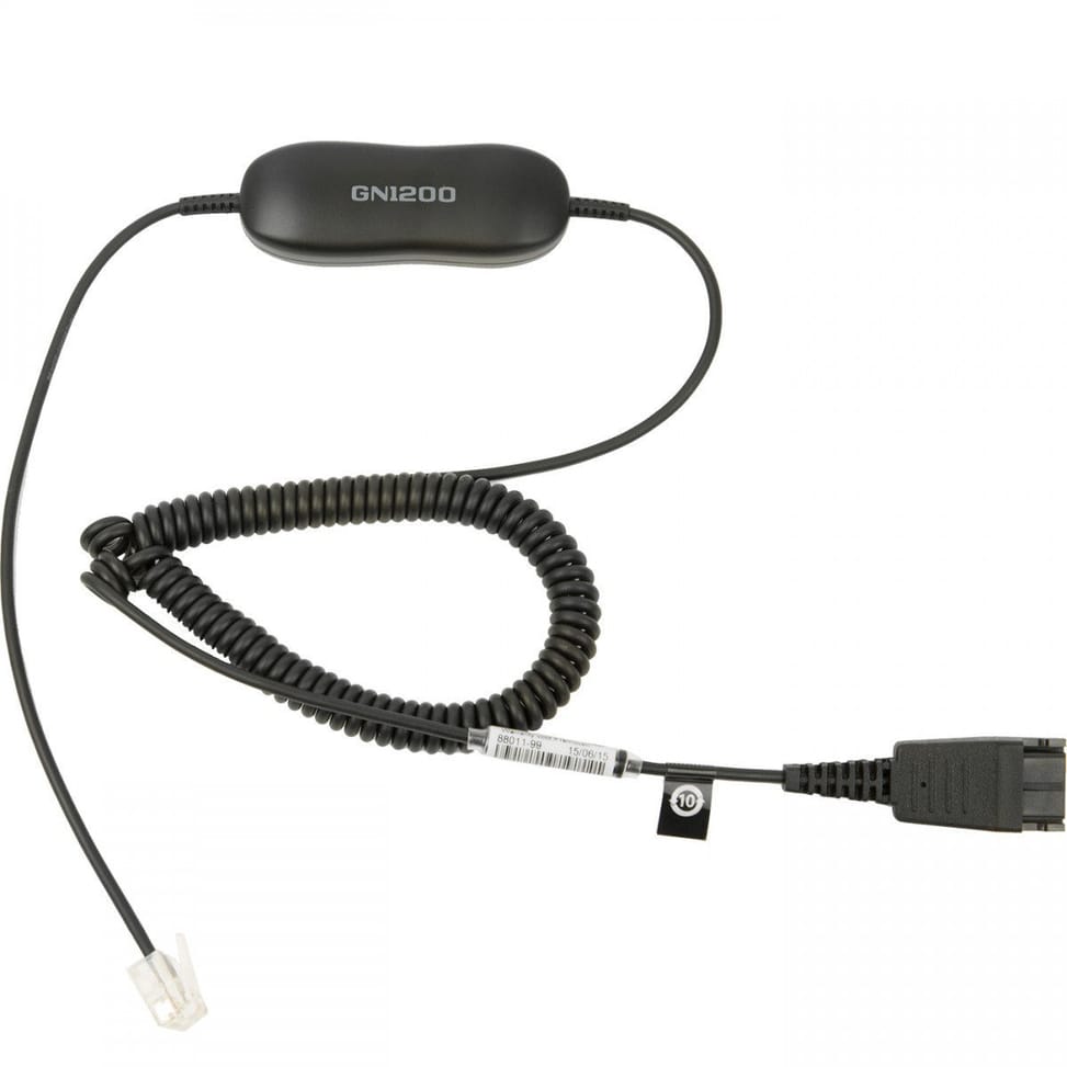 Jabra Biz 1500 Duo Noise-Cancelling Headset + Jabra GN1200CC Universal Smart Cord - 2 metres (1519-0154 + 88011-99) — image 4