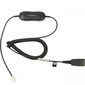 Micro-casque Jabra Biz 1500 Duo - Antibruit + Cordon intelligent universel Jabra GN1200CC - 2 mètres (1519-0154 + 88011-99) — image 4