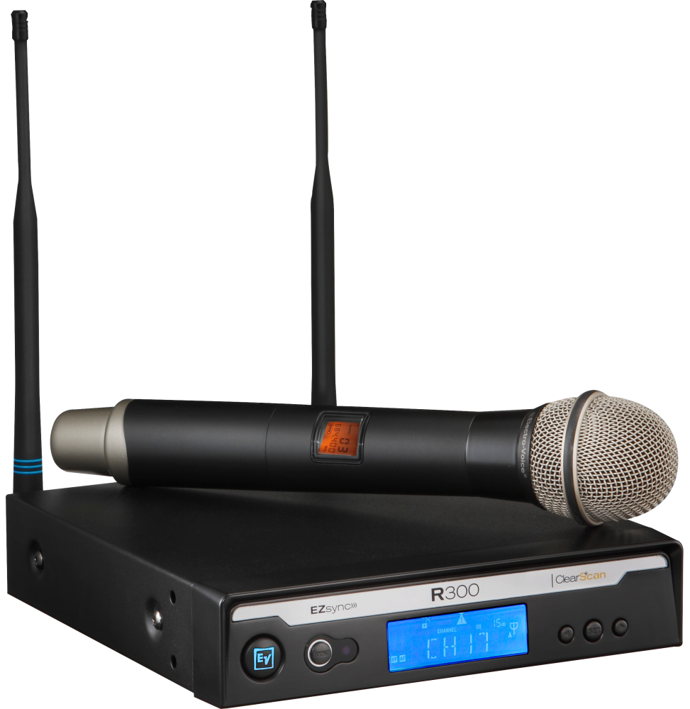 Système sans fil à main Bosch avec microphone dynamique PL22 (R300-HD/B)