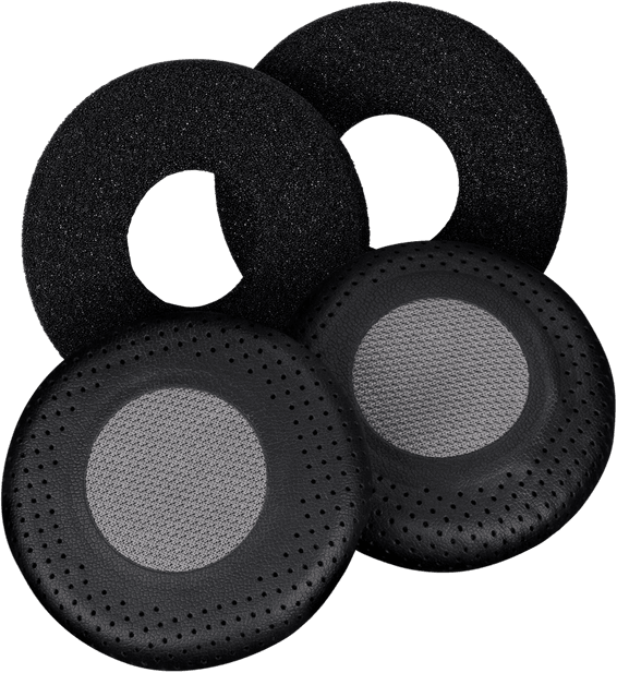 2 Coussinets d’oreille en similicuir Epos HZP 47 noir (1000802)