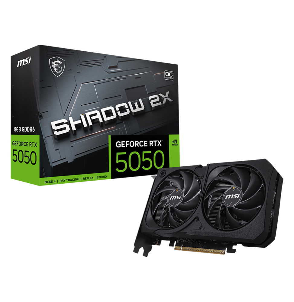 Carte Graphique MSI GeForce RTX 5050 8G SHADOW 2X OC (912-V538-006)