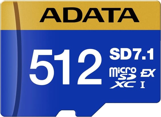 Carte mémoire ADATA Premier Extreme 512 Go MicroSDXC SD7.1 Express V30 (UD512GEX3L1-C)