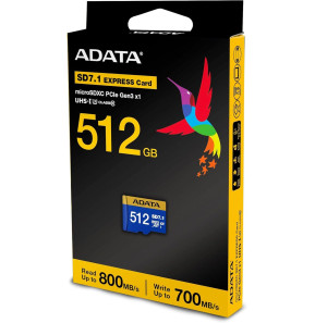 Carte mémoire ADATA Premier Extreme 512 Go MicroSDXC SD7.1 Express V30 (UD512GEX3L1-C)