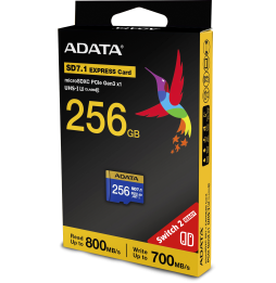 Carte mémoire ADATA Premier Extreme 256 Go MicroSDXC SD7.1 Express V30 (UD256GEX3L1-C)