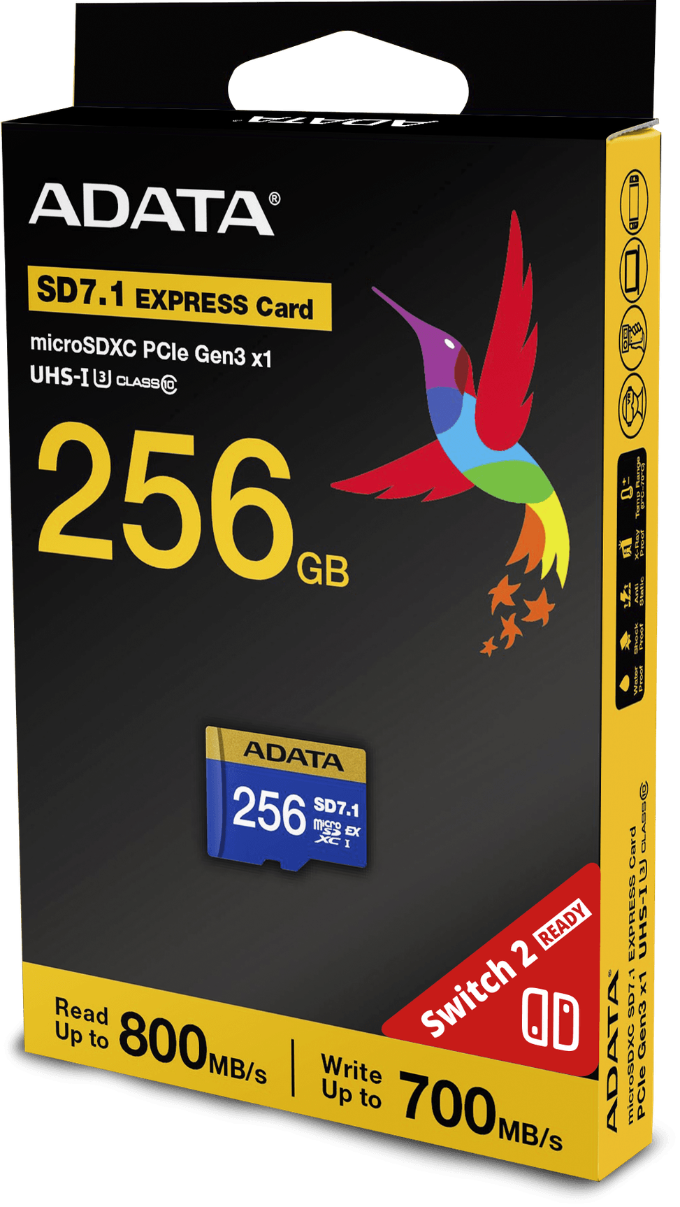 Carte mémoire ADATA Premier Extreme 256 Go MicroSDXC SD7.1 Express V30 (UD256GEX3L1-C) — image 5