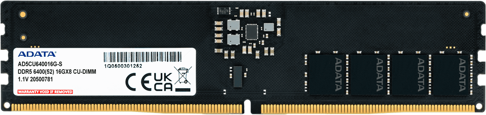 ADATA CU-DIMM 16GB DDR5-6400 MHz Memory Module - Desktop PC (AD5CU640016G-S) — image 1