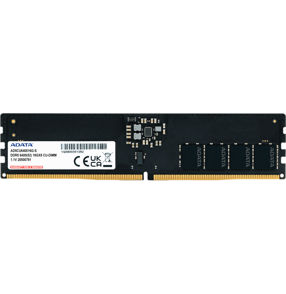 Barrette mémoire ADATA CU-DIMM 16GB DDR5-6400 MHz - PC bureau (AD5CU640016G-S)