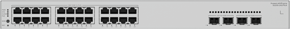 جهاز Switch Huawei eKitEngine S220S-24LP4JX 24 منفذ / 4SFP - PoE 195W (98012519) — صورة 3
