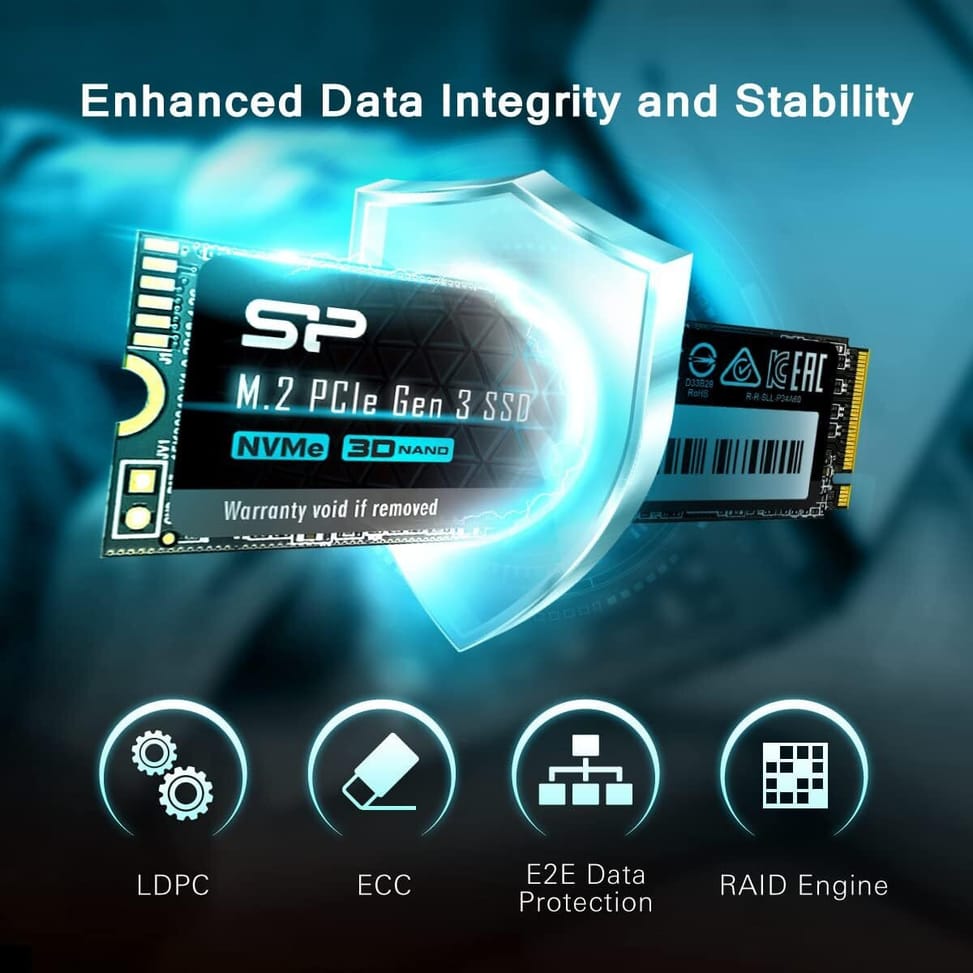 Disque dur interne SSD Silicon Power P34A60 NVMe™ M.2 PCIe Gen3x4 2280 - 256 Go (SP256GBP34A60M28) — image 4