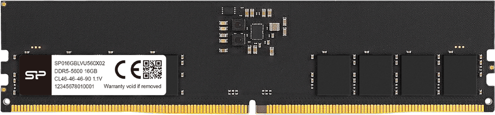 Barrette Mémoire Silicon Power U-DIMM 16GB DDR5-5600 MHz CL46 - Pc Bureau (SP016GBLVU560F02) — image 1