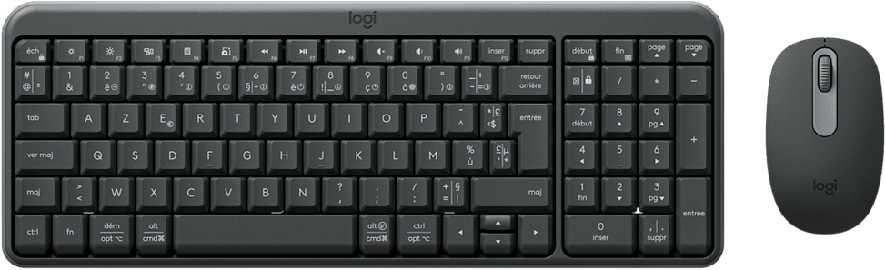 Ensemble clavier et souris sans fil Logitech MK250 Compact - AZERTY (920-013549) — image 2