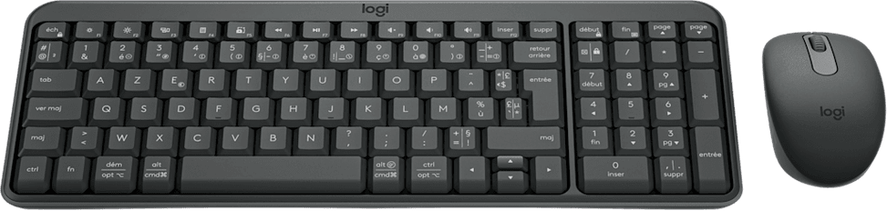 طقم لوحة مفاتيح وفأرة لاسلكي Logitech MK250 Compact - AZERTY (920-013549) — صورة 3