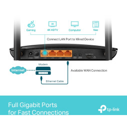 Modem/routeur 4G+ WiFi 5 (AC1200) TP-Link Archer MR600 Gigabit bi-bande