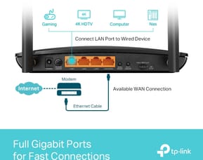 Modem/routeur 4G+ WiFi 5 (AC1200) TP-Link Archer MR600 Gigabit bi-bande — image 4