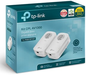 TP-Link PA8015P KIT de 2 CPL AV1300 Gigabit avec prise gigogne (prise FR) (TL-PA8015P KIT FR) — image 2