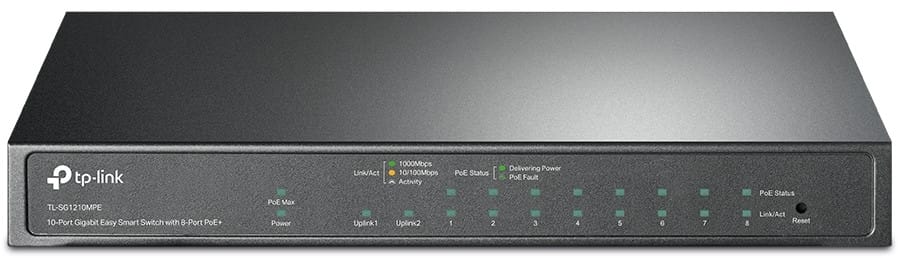 TP Link TL-SG1210MPE Managed Switch 9 Gigabit RJ45 Ports and 1 Gigabit SFP / RJ45 combo port - PoE 123 W — image 1