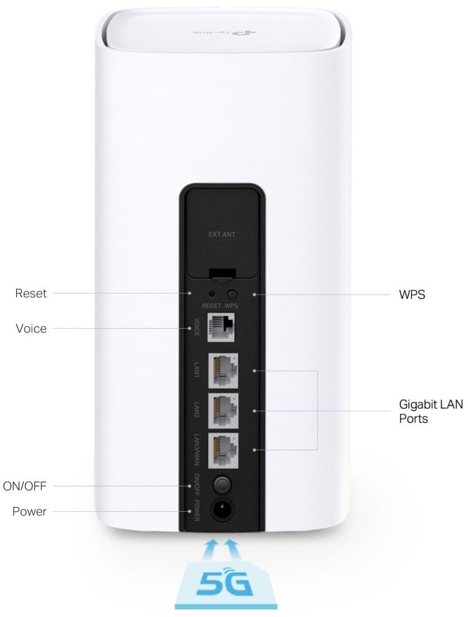 راوتر بخاصية الاتصال الهاتفي TP-Link NX510v 5G WiFi 6 AX3000 — صورة 3